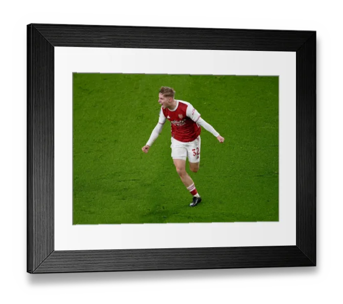 Framed Print : Emile Smith Rowe Scores First Goal: Arsenal Advances in FA Cup with Newcastle Victory