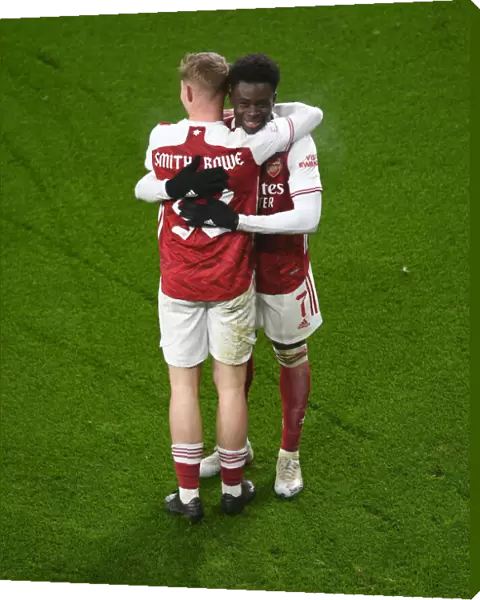 Arsenal's Smith Rowe and Saka Celebrate First Goal in FA Cup Victory over Newcastle