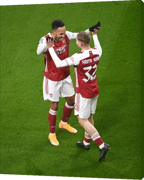 Arsenal's Emile Smith Rowe and Pierre-Emerick Aubameyang Celebrate First Goal vs Newcastle United in FA Cup Third Round