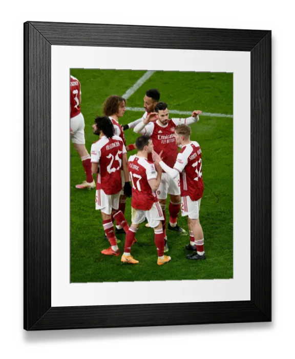 Framed Print : Emile Smith Rowe Scores First Goal: Arsenal's FA Cup Triumph Over Newcastle United