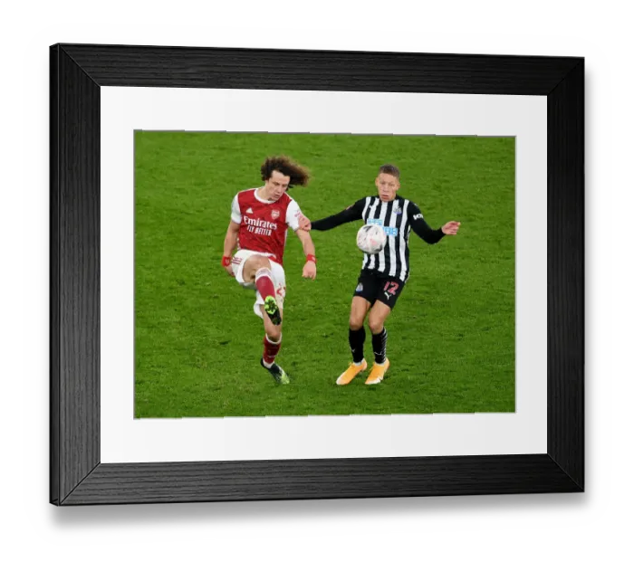Framed Print : Arsenal vs Newcastle United: David Luiz Evades Dwight Gayle in FA Cup Clash Framed Print : Arsenal vs Newcastle United: David Luiz Evades Dwight Gayle in FA Cup Clash