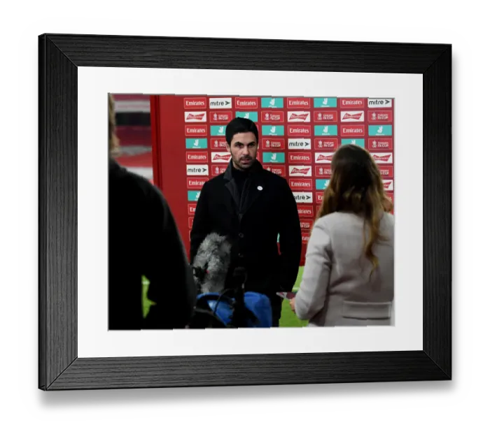 Framed Print : Arsenal's Mikel Arteta Leads Team Against Newcastle United in FA Cup Third Round