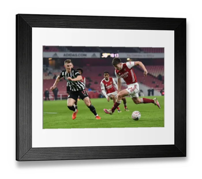 Framed Print : Tierney vs Krafth: A FA Cup Battle Clash at Arsenal Framed Print : Tierney vs Krafth: A FA Cup Battle Clash at Arsenal