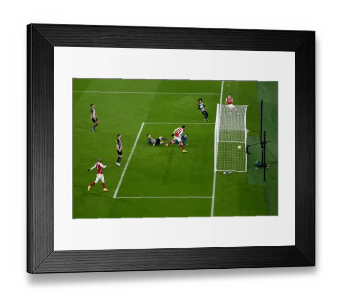 Framed Print : Arsenal's Aubameyang Scores in FA Cup Win Against Newcastle Framed Print : Arsenal's Aubameyang Scores in FA Cup Win Against Newcastle