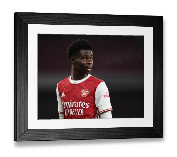 Framed Print : Arsenal's Bukayo Saka Shines at Empty Emirates Against Crystal Palace (2020-21) Framed Print : Arsenal's Bukayo Saka Shines at Empty Emirates Against Crystal Palace (2020-21)