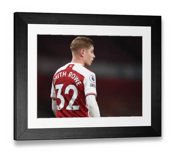 Framed Print : Emile Smith Rowe's Standout Performance: Arsenal's Victory Against Crystal Palace in Empty Emirates (2021)