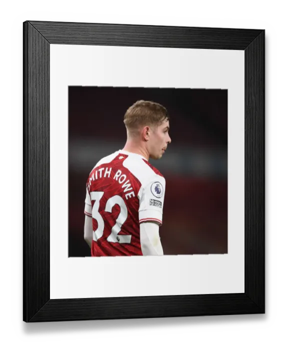 Framed Print : Emile Smith Rowe Shines: Arsenal's Standout Performance Against Crystal Palace in Empty Emirates (2020-21)