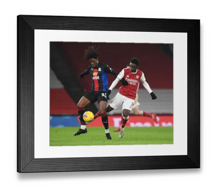 Framed Print : Clash of Stars: Saka vs Eze - Arsenal vs Crystal Palace, Emirates Stadium, Premier League 2020-21