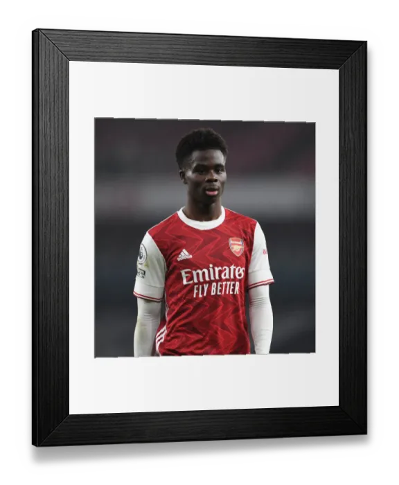 Framed Print : Bukayo Saka's Brilliant Performance at Empty Emirates: Arsenal vs Crystal Palace, Premier League 2020-21
