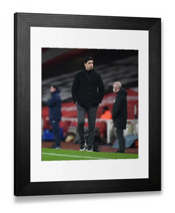 Framed Print : Mikel Arteta at Emirates Stadium: Arsenal vs Crystal Palace, Premier League 2021 (Behind Closed Doors) Framed Print : Mikel Arteta at Emirates Stadium: Arsenal vs Crystal Palace, Premier League 2021 (Behind Closed Doors)