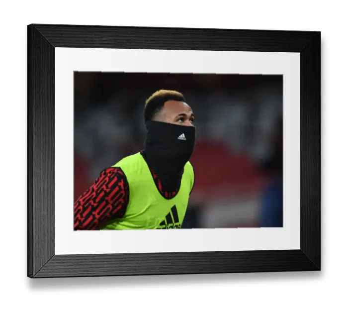 Framed Print : Arsenal vs Crystal Palace: Gabriel in Action at Emirates Stadium during the 2021-22 Premier League Match (Behind Closed Doors)