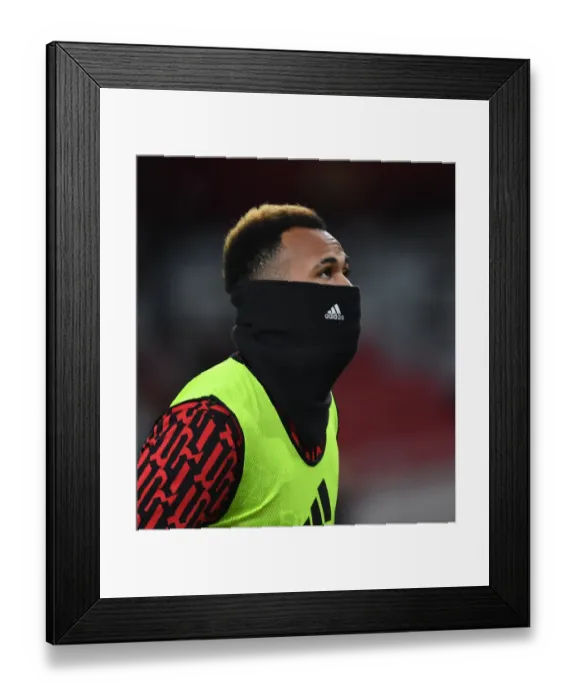 Framed Print : Gabriel's Performance at Empty Emirates: Arsenal vs Crystal Palace, Premier League 2020-21