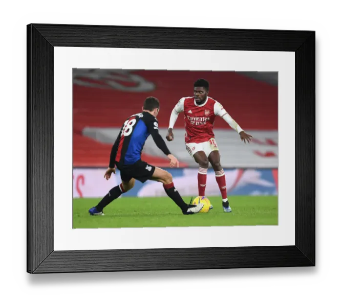 Framed Print : Thomas Partey in Action: Empty Emirates Stadium - Arsenal vs. Crystal Palace, Premier League 2021 Framed Print : Thomas Partey in Action: Empty Emirates Stadium - Arsenal vs. Crystal Palace, Premier League 2021