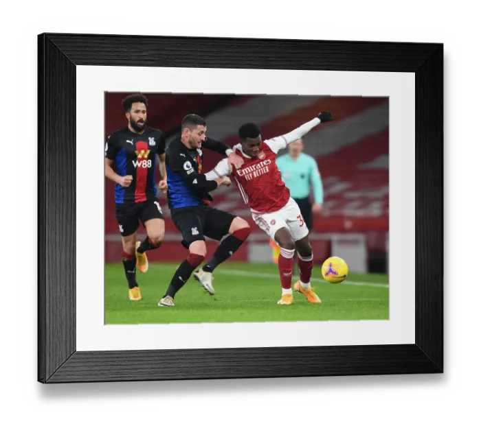 Framed Print : Arsenal vs Crystal Palace: Eddie Nketiah Clashes with Joel Ward in Empty Emirates Stadium - Premier League 2020-21 Framed Print : Arsenal vs Crystal Palace: Eddie Nketiah Clashes with Joel Ward in Empty Emirates Stadium - Premier League 2020-21