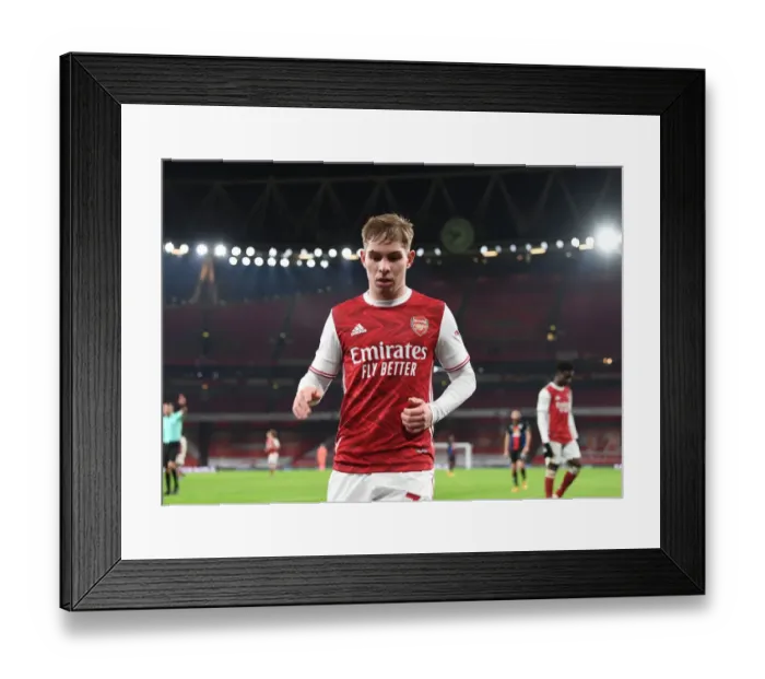 Framed Print : Arsenal's Emile Smith Rowe Shines in Empty Emirates Against Crystal Palace (2020-21)