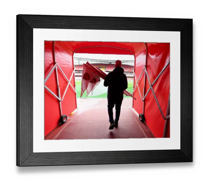 Framed Print : Arsenal's Emirates Stadium Prepared for Newcastle Clash Amidst Pandemic Restrictions