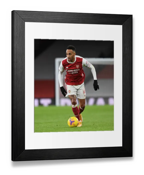 Framed Print : Arsenal's Aubameyang Scores in Empty Emirates Stadium (2020-21) Framed Print : Arsenal's Aubameyang Scores in Empty Emirates Stadium (2020-21)