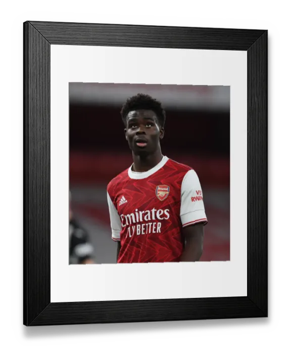 Framed Print : Behind Closed Doors: Bukayo Saka in Action for Arsenal vs. Newcastle United (Premier League, January 2021) Framed Print : Behind Closed Doors: Bukayo Saka in Action for Arsenal vs. Newcastle United (Premier League, January 2021)