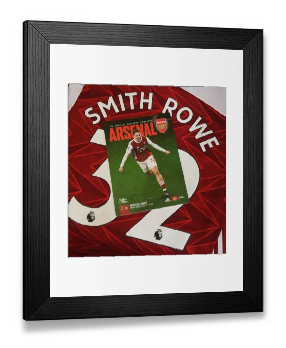 Framed Print : Arsenal vs Newcastle United: Empty Emirates Stadium in the Pandemic Premier League (2020-21)