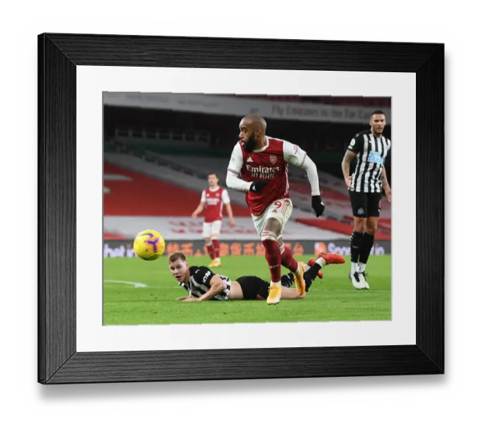 Framed Print : Arsenal's Alex Lacazette in Action: Premier League 2020-21 - Behind Closed Doors