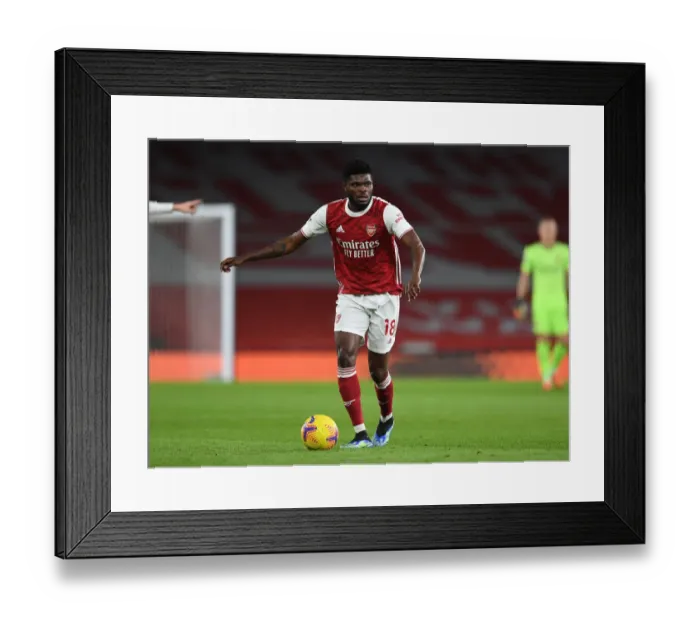 Framed Print : Thomas Partey in Action: Arsenal vs Newcastle United (2020-21) - Emirates Stadium (Behind Closed Doors)