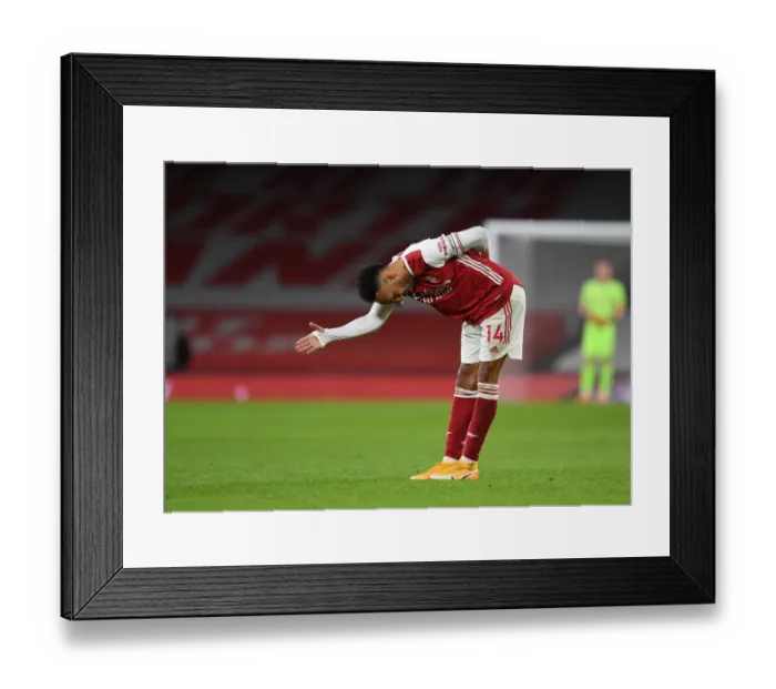 Framed Print : Aubameyang Scores First Goal of Empty 2020-21 Arsenal Season Against Newcastle