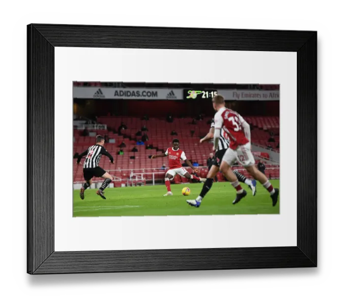 Framed Print : Bukayo Saka Scores Empty Netter: Arsenal's Second Goal vs. Newcastle United, Premier League 2020-21 Framed Print : Bukayo Saka Scores Empty Netter: Arsenal's Second Goal vs. Newcastle United, Premier League 2020-21