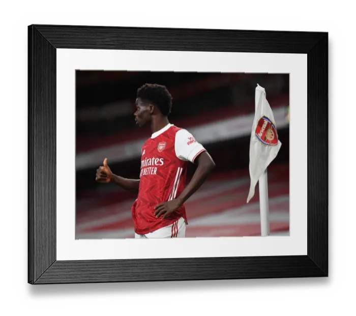Framed Print : Bukayo Saka's Shining Performance at Empty Emirates: Arsenal vs Newcastle United (Premier League 2021) Framed Print : Bukayo Saka's Shining Performance at Empty Emirates: Arsenal vs Newcastle United (Premier League 2021)