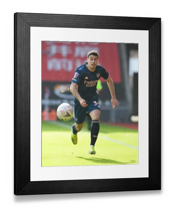 Framed Print : Martinelli's Brilliant Performance in Empty FA Cup Clash: Arsenal at Southampton