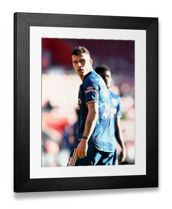 Framed Print : Arsenal's Granit Xhaka in Action: FA Cup 2021 Match Against Southampton (Behind Closed Doors) Framed Print : Arsenal's Granit Xhaka in Action: FA Cup 2021 Match Against Southampton (Behind Closed Doors)