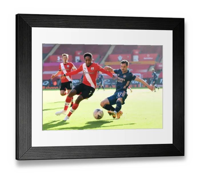 Framed Print : FA Cup 2021: Arsenal vs Southampton - Empty Stands at Emirates Framed Print : FA Cup 2021: Arsenal vs Southampton - Empty Stands at Emirates