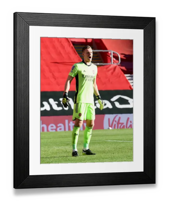 Framed Print : Arsenal's Bernd Leno in FA Cup Action: Southampton vs Arsenal (Behind Closed Doors)