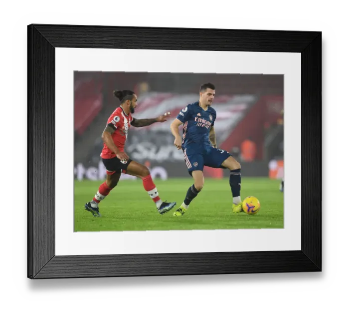 Framed Print : Xhaka vs Walcott: Southampton vs Arsenal, Premier League Clash Amidst Empty Stands (January 2021) Framed Print : Xhaka vs Walcott: Southampton vs Arsenal, Premier League Clash Amidst Empty Stands (January 2021)