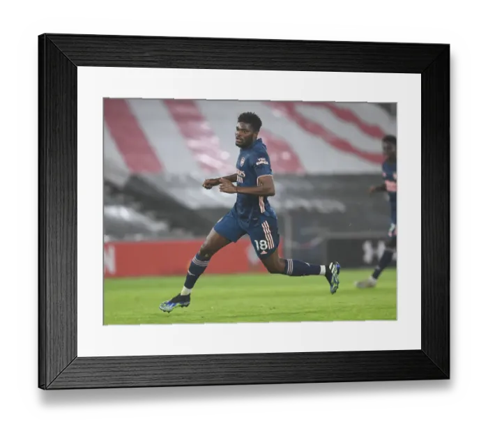 Framed Print : Thomas Partey in Action: Arsenal vs Southampton, Premier League 2021 (Behind Closed Doors)