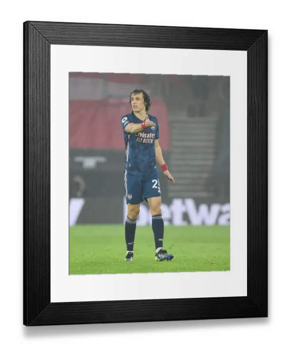 Framed Print : Arsenal's David Luiz at Empty Southampton Stadium - Premier League 2021 Framed Print : Arsenal's David Luiz at Empty Southampton Stadium - Premier League 2021