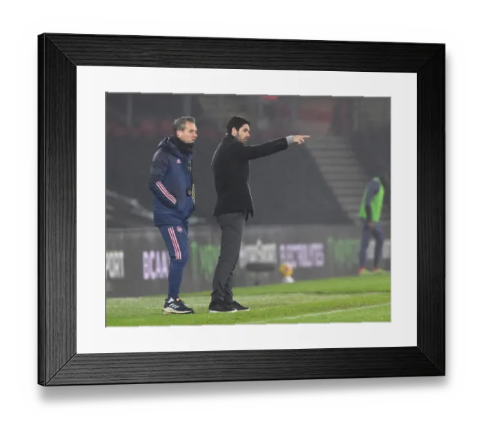 Framed Print : Arsenal's Mikel Arteta and Albert Stuivenburg Oversee Southampton Clash in Empty St. Mary's Stadium (Southampton v Arsenal, 2021-22 Premier League) Framed Print : Arsenal's Mikel Arteta and Albert Stuivenburg Oversee Southampton Clash in Empty St. Mary's Stadium (Southampton v Arsenal, 2021-22 Premier League)