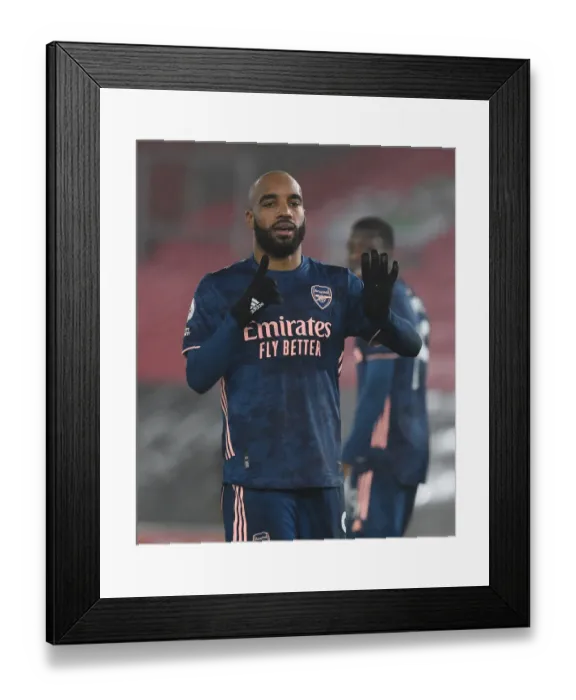 Framed Print : Alexis Lacazette's Hat-Trick: Arsenal's 3-0 Victory at Empty St. Mary's Stadium (2021) Framed Print : Alexis Lacazette's Hat-Trick: Arsenal's 3-0 Victory at Empty St. Mary's Stadium (2021)