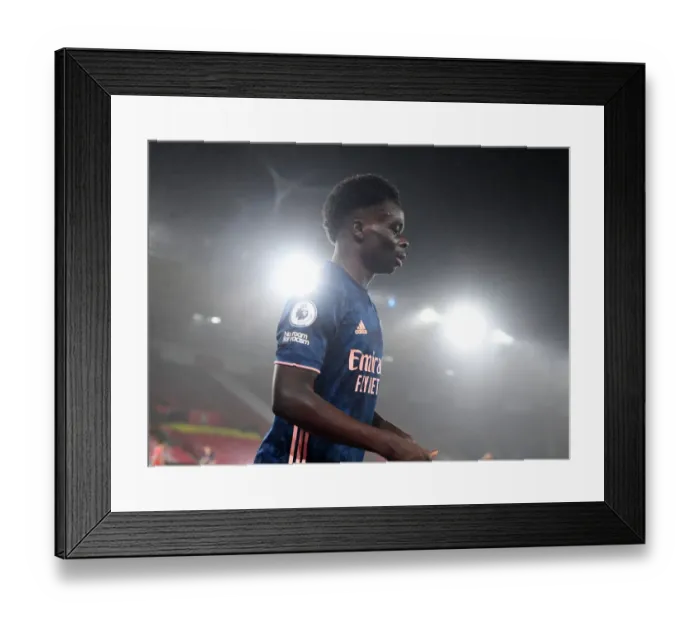 Framed Print : Bukayo Saka's Brilliant Performance: Arsenal Secures Premier League Victory at Empty Southampton Stadium, 2020-21 Framed Print : Bukayo Saka's Brilliant Performance: Arsenal Secures Premier League Victory at Empty Southampton Stadium, 2020-21