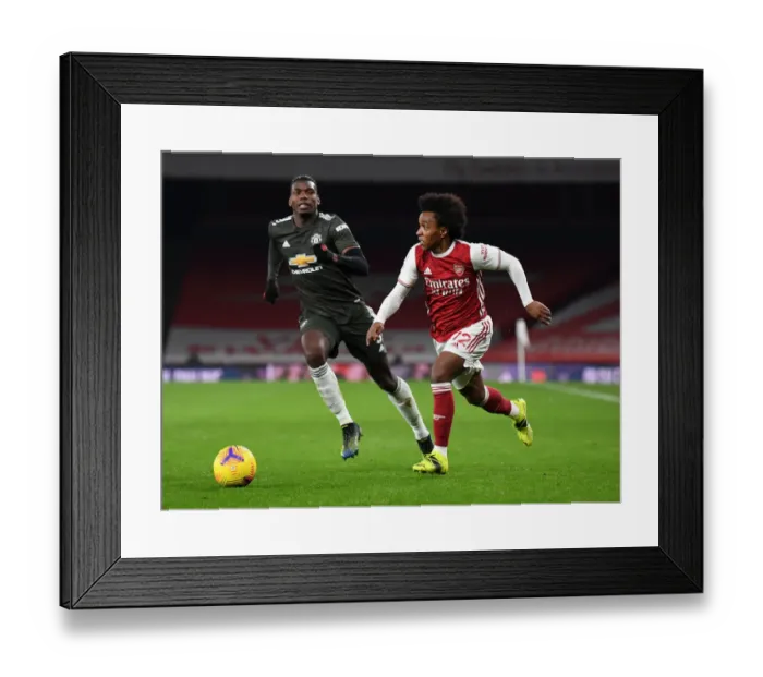 Framed Print : Arsenal vs Manchester United: A Battle at Emirates Stadium Amidst Pandemic Restrictions (2020-21) Framed Print : Arsenal vs Manchester United: A Battle at Emirates Stadium Amidst Pandemic Restrictions (2020-21)
