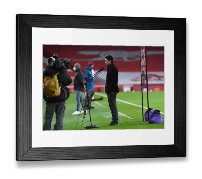 Framed Print : Arsenal vs Manchester United: Mikel Arteta Pre-Match Interview (Behind Closed Doors), Premier League 2020-21 Framed Print : Arsenal vs Manchester United: Mikel Arteta Pre-Match Interview (Behind Closed Doors), Premier League 2020-21