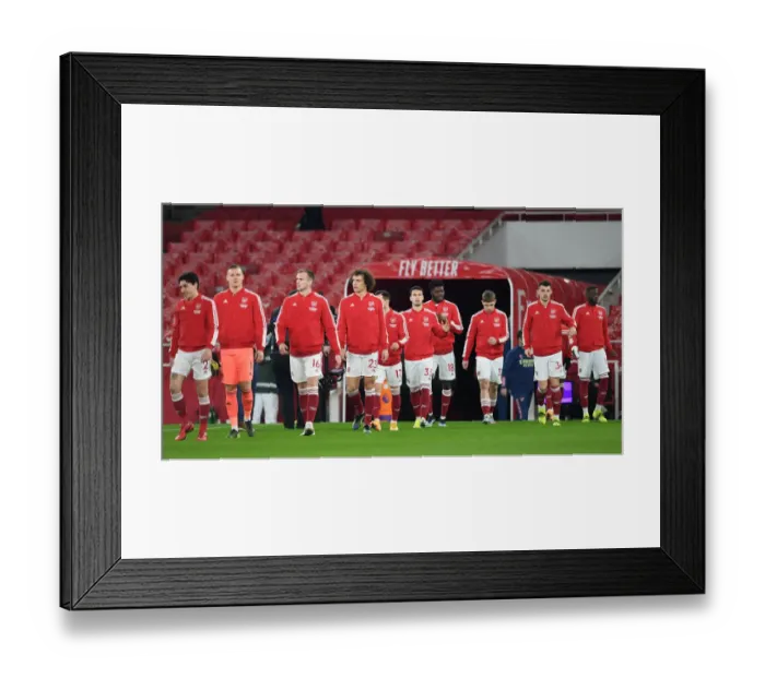 Framed Print : Empty Premier League Clash: Arsenal vs Manchester United at the Ghostly Emirates Stadium (2020-21)