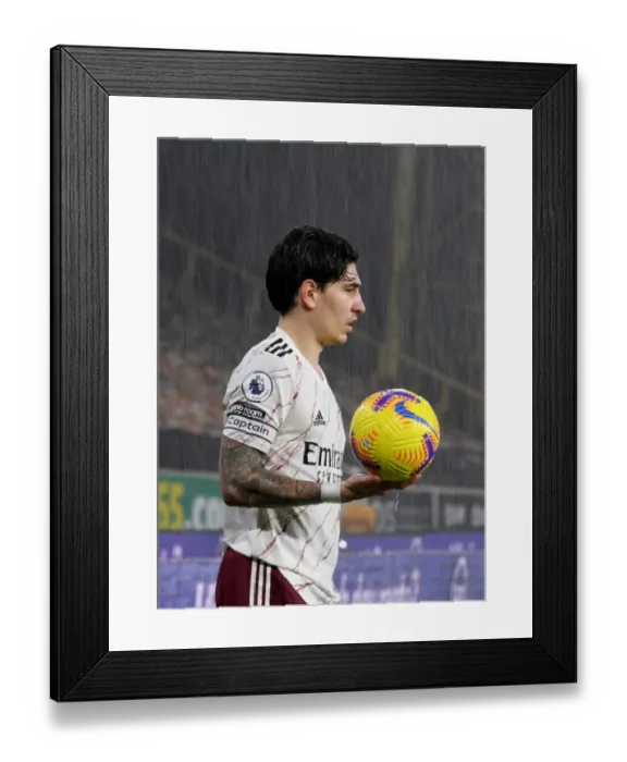 Framed Print : Hector Bellerin in Action: Arsenal vs. Wolverhampton Wanderers, Premier League 2020-21