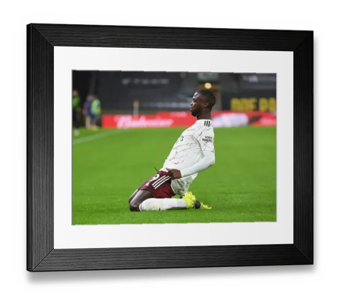 Framed Print : Pepe's Goal: Arsenal's Victory Over Wolverhampton Wanderers in Premier League 2020-21
