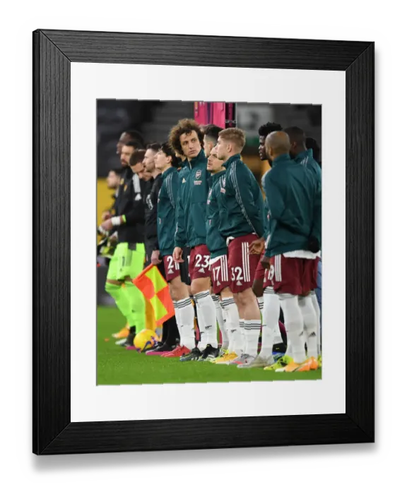 Framed Print : David Luiz Ready: Arsenal vs. Wolverhampton Wanderers Showdown in Premier League