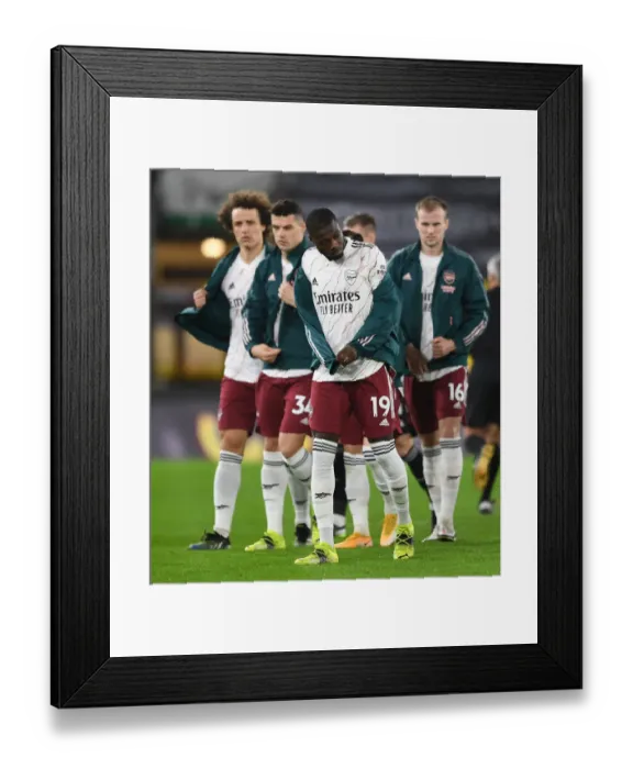 Framed Print : Nicolas Pepe of Arsenal Prepares for Wolverhampton Wanderers Clash in Premier League 2020-21