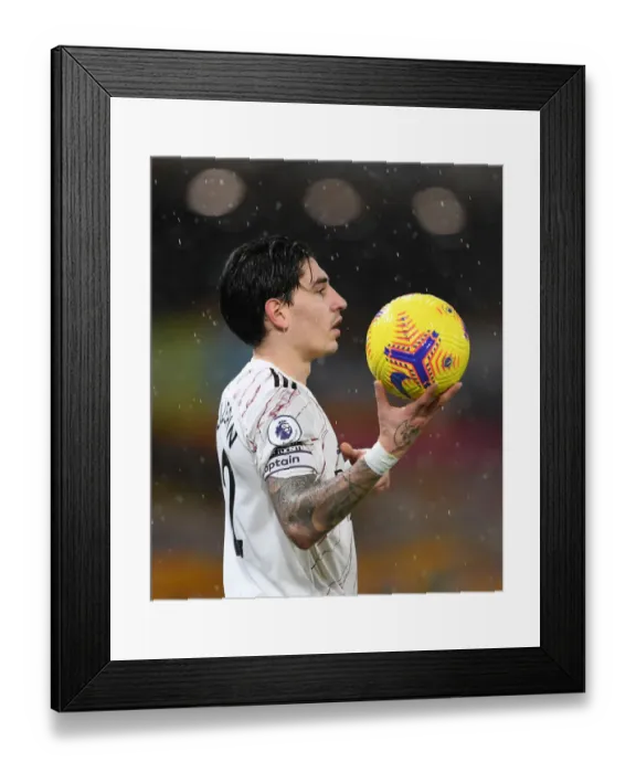 Framed Print : Hector Bellerin in Action: Arsenal vs Wolverhampton Wanderers, Premier League 2020-21