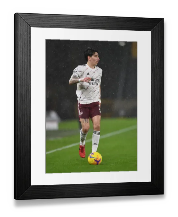 Framed Print : Hector Bellerin in Action: Arsenal vs. Wolverhampton Wanderers, Premier League 2020-21