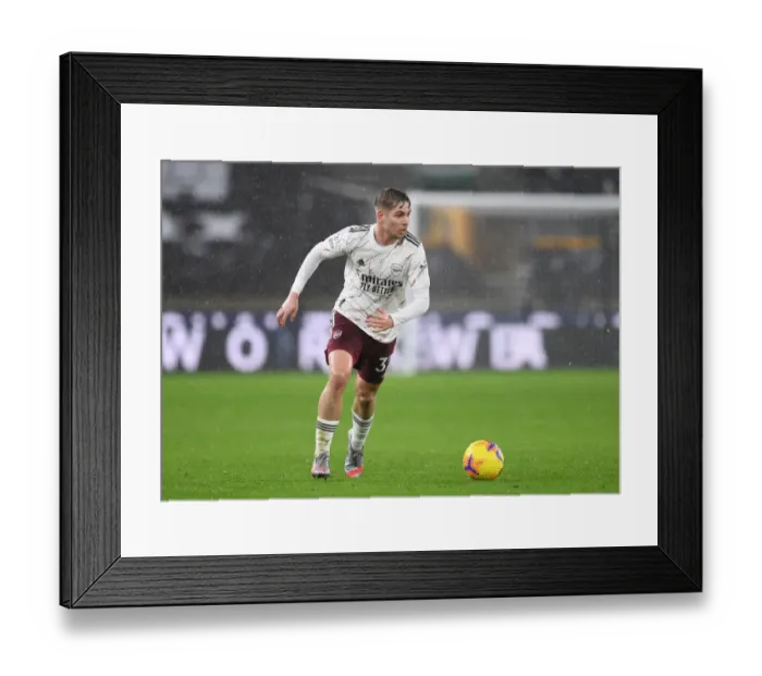 Framed Print : Emile Smith Rowe's Brilliant Performance: Arsenal Triumphs Over Wolverhampton Wanderers in the Premier League
