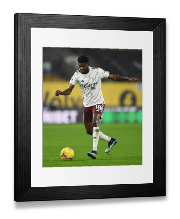 Framed Print : Thomas Partey in Action: Arsenal vs Wolverhampton Wanderers, Premier League 2020-21