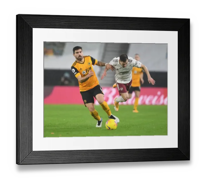 Framed Print : Intense Rivalry: Neves vs. Soares Battle in Wolverhampton Wanderers vs. Arsenal Premier League Clash Framed Print : Intense Rivalry: Neves vs. Soares Battle in Wolverhampton Wanderers vs. Arsenal Premier League Clash